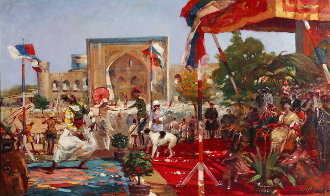 Бертолан Вигг. Праздник Российской империи на главной площади Самарканда